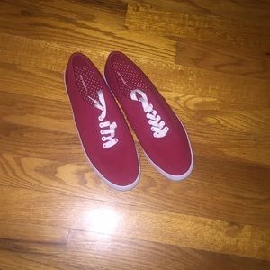 Red sneakers